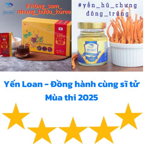 BÍ QUYẾT CHĂM SÓC SỨC KHOẺ SĨ TỬ MÙA THI BẰNG YẾN SÀO, SÂM & THẢO DƯỢC HÀN QUỐC!