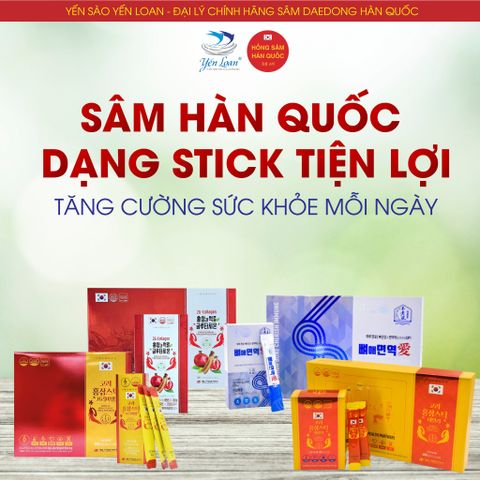 🌿 TĂNG CƯỜNG SỨC KHỎE MỖI NGÀY VỚI CÁC LOẠI SÂM HÀN QUỐC STICK TIỆN LỢI & PHÙ HỢP NHIỀU ĐỐI TƯỢNG KHÁC NHAU! 🌿