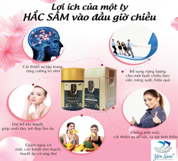 Công dụng của Hắc sâm với sức khỏe vào đầu giờ buổi chiều