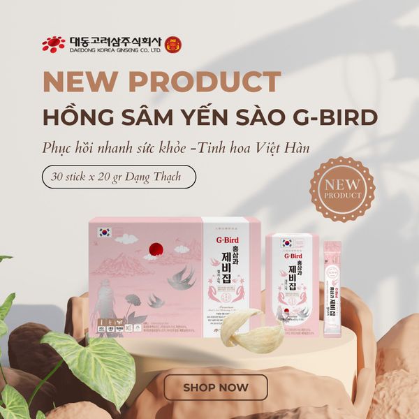 Sản phẩm thạch Hồng sâm Yến sào G-Bird của nhà sản xuất Daedong Hàn Quốc
