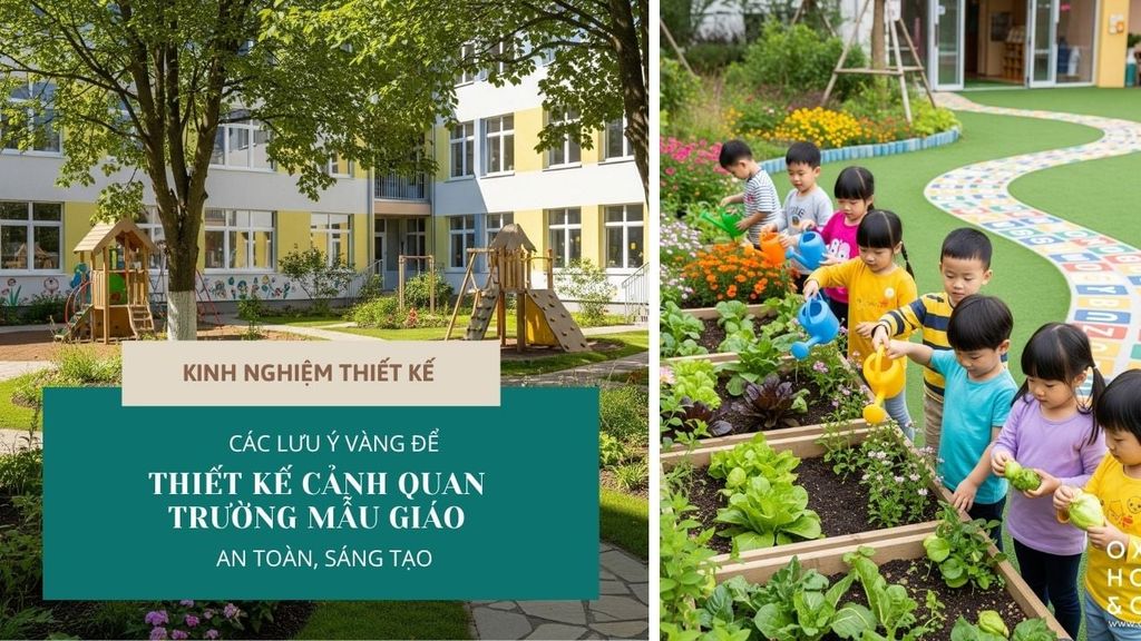 CÁC LƯU Ý VÀNG ĐỂ THIẾT KẾ CẢNH QUAN TRƯỜNG MẪU GIÁO AN TOÀN, SÁNG TẠO