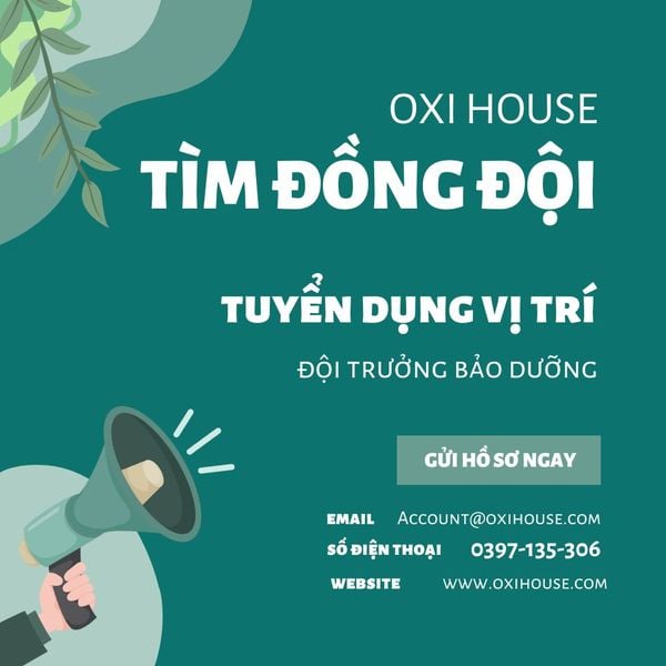 [TUYỂN DỤNG] ĐỘI TRƯỞNG BẢO DƯỠNG CẢNH QUAN (HCM)