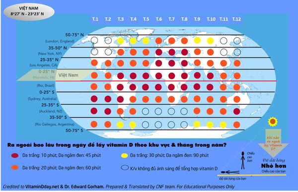 Phơi nắng như thế nào là tốt cho sự hấp thu Vitamin D
