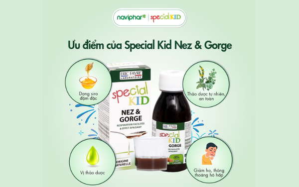 Special Kid Nez et Gorge - Giúp thông mũi, giảm ho, bớt lo viêm họng!