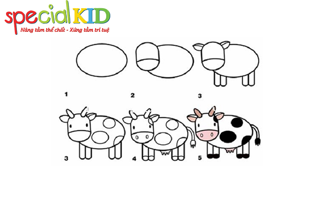 Học vẽ tranh con bò | Special Kid