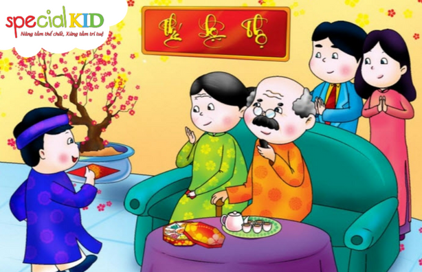 Dạy bé chúc Tết ông bà | Special Kid