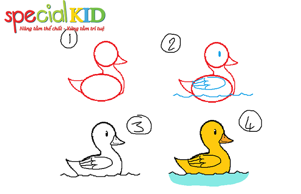 Học vẽ tranh con vịt | Special Kid