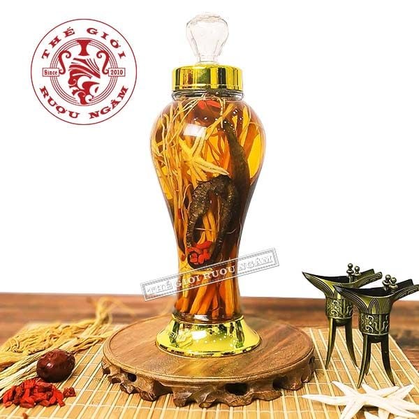 Hình ảnh sản phẩm Bình Rượu Cá Ngựa 1 Lít Tại Thể Giới Rượu Ngâm