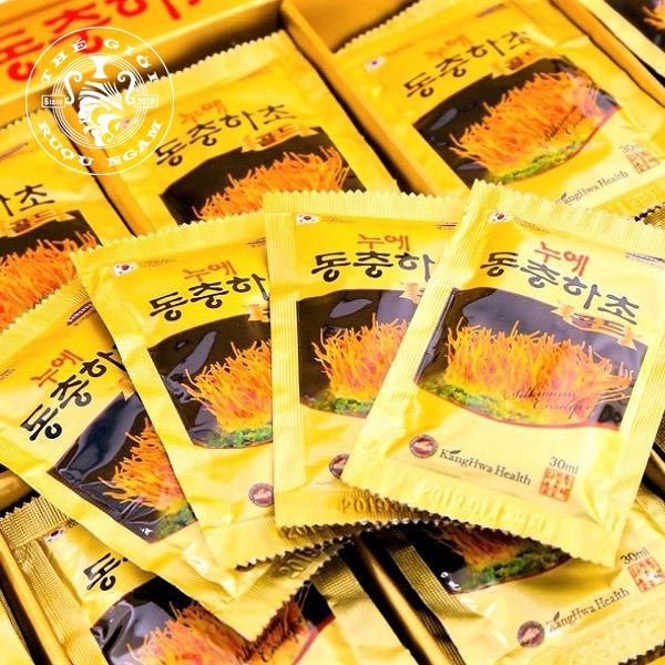 Hình ảnh tinh chất đông trùng hạ thảo KangHwa hộp vàng 60 gói x 30ml chính hãng Hàn Quốc