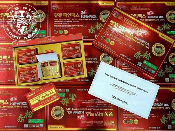 Hình ảnh hộp tinh dầu thông đỏ Kwangdong 120 viên uống chính hãng Hàn Quốc tại Shop.