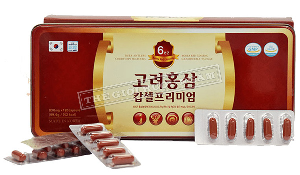 Hình ảnh Đông trùng hạ thảo hồng sâm dạng viên Deadong chính hãng Hàn Quốc.