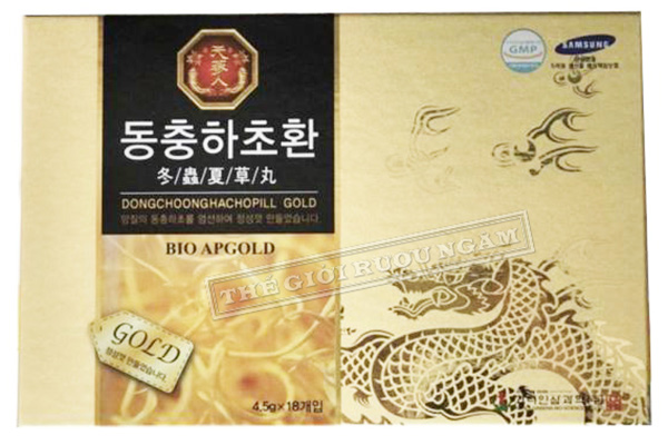 Hình ảnh viên Đông trùng hạ thảo Bio Apgold hộp 18 viên hoàn chính hãng Hàn Quốc