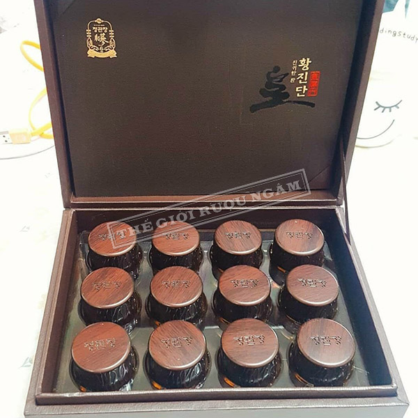 Hình ảnh hộp 12 viên hồng sâm linh đan KGC Hwanjindan chính hãng Hàn Quốc