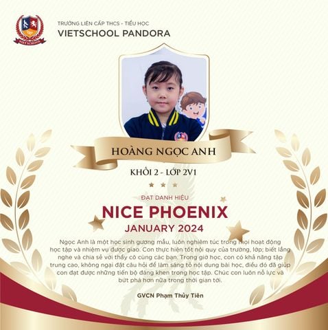 VINH DANH NGÔI SAO THÁNG 1/2024