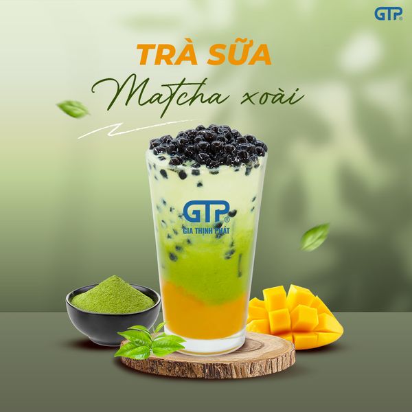 CÔNG THỨC PHA TRÀ SỮA MATCHA XOÀI TRÂN CHÂU