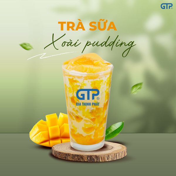 CÔNG THỨC PHA TRÀ SỮA XOÀI PUDDING TRỨNG
