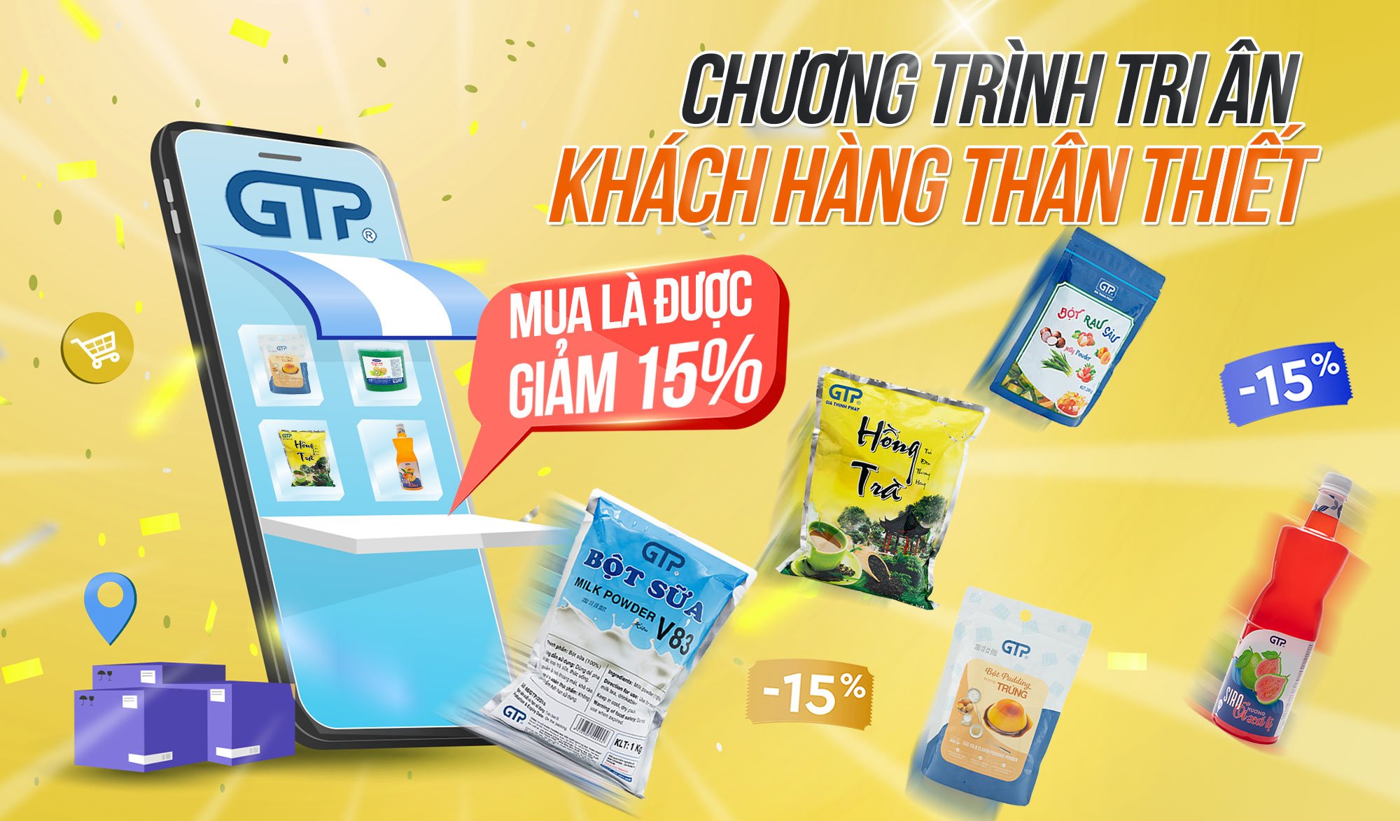 GTP tri ân khách hàng thân thiết tháng 8, cứ mua là giảm!
