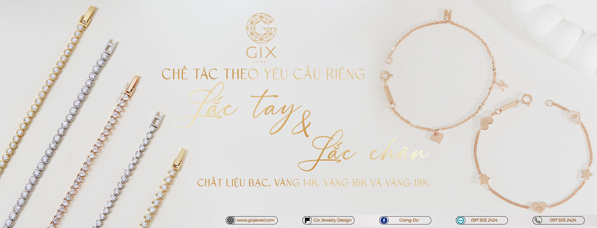Lắc/Vòng Tay Vàng Trắng