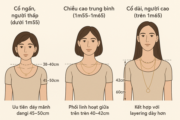 9 cách phối dây chuyền layer