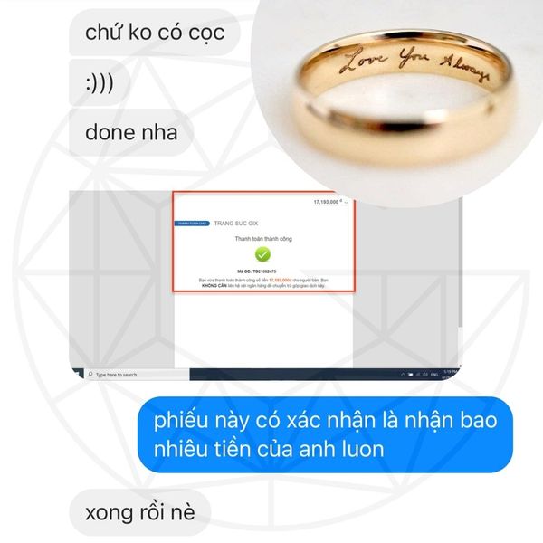 mua nhẫn cưới trả góp