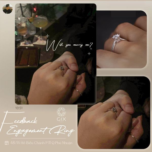 cầu hôn nhẫn bạc