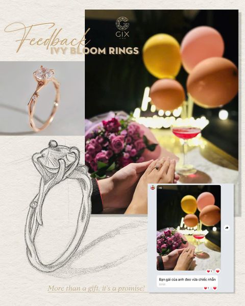 nhẫn cầu hôn đơn giản