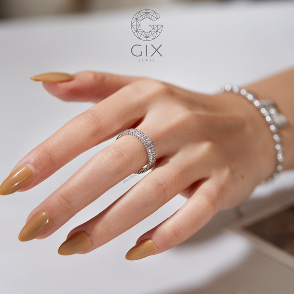 Nhẫn nữ bản lớn đính đá tại Gix Jewel