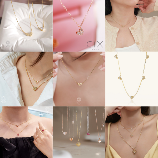 dây chuyền vàng hồng