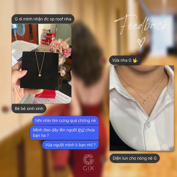 dây chuyền vàng hồng