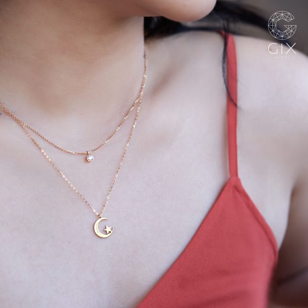 dây chuyền vàng hồng