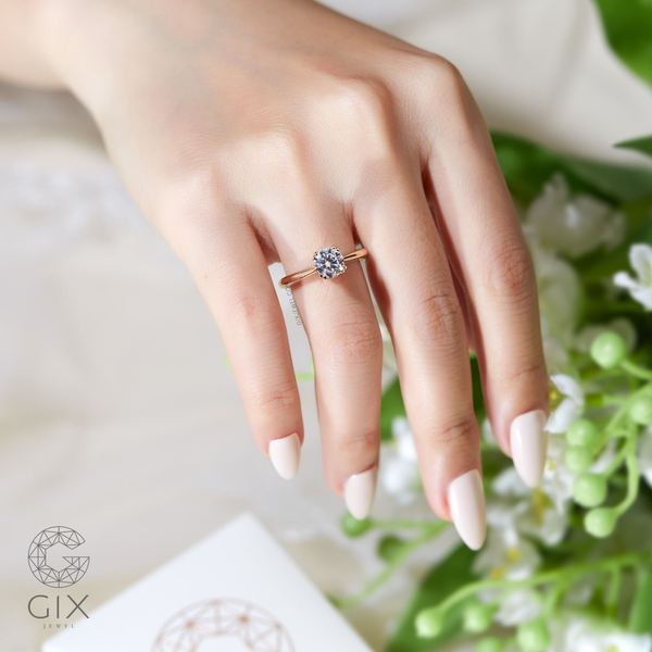 nhẫn cầu hôn đơn giản