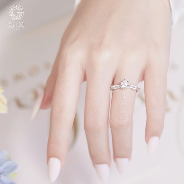 nhẫn cầu hôn đơn giản