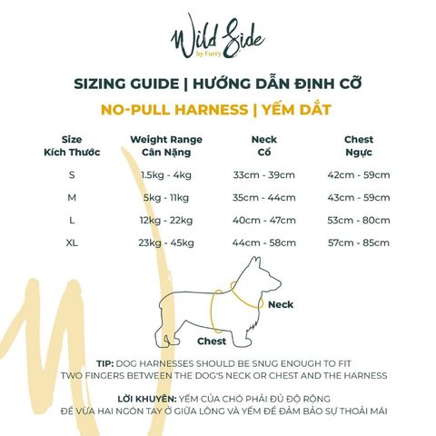 WILD SIDE HARNESS SIZE GUIDE