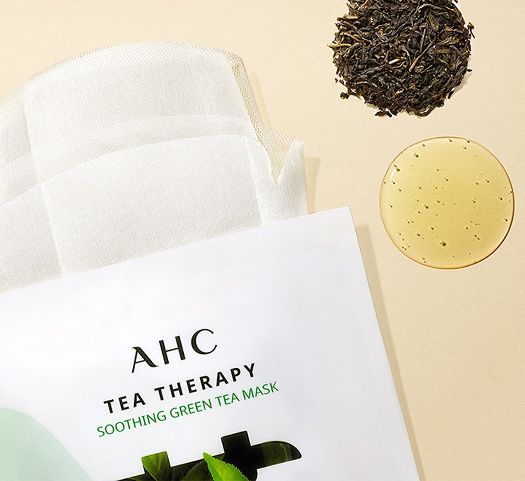 AHC Tea Therapy Soothing Green Tea Mask - top mặt nạ giấy của AHC
