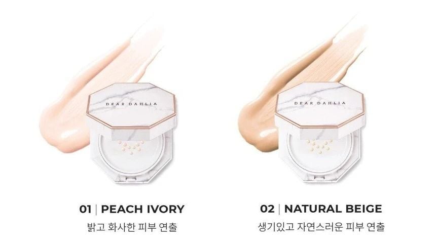 Bảng màu kem nền Dear Dahlia Skin Paradise Pure Moisture Cushion SPF35 PA+++