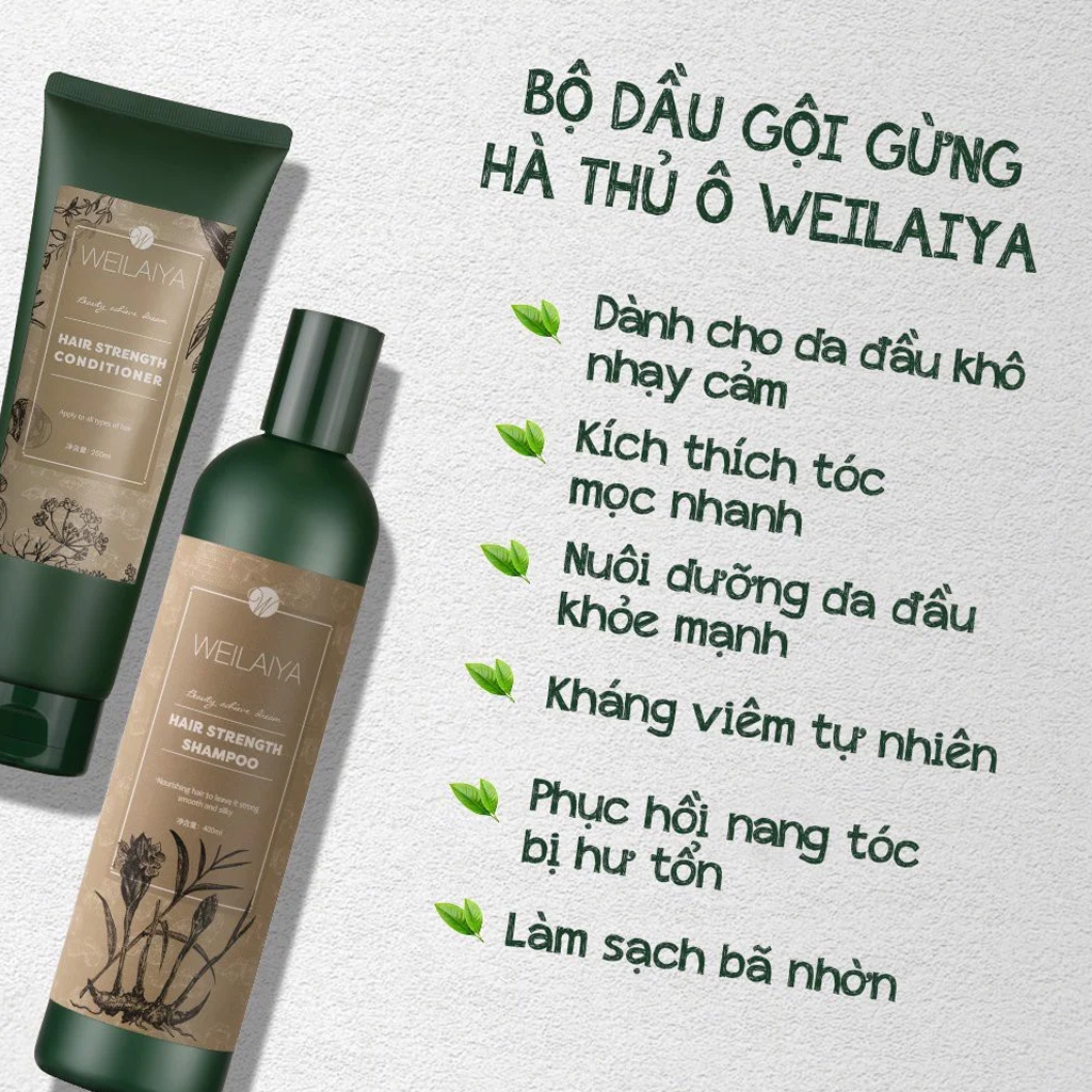 Dầu Xả Gừng Hà Thủ Ô Ngăn Rụng Và Kích Mọc Tóc WEILAIYA ZINGIBER OFFICINALE JUICECONDITIONER 250ml