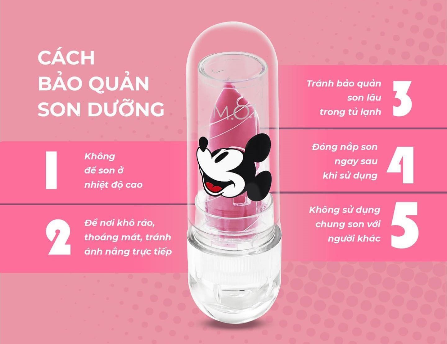 Son Dưỡng Có Màu M.O.I x MICKEY'S MAGIC LIPS