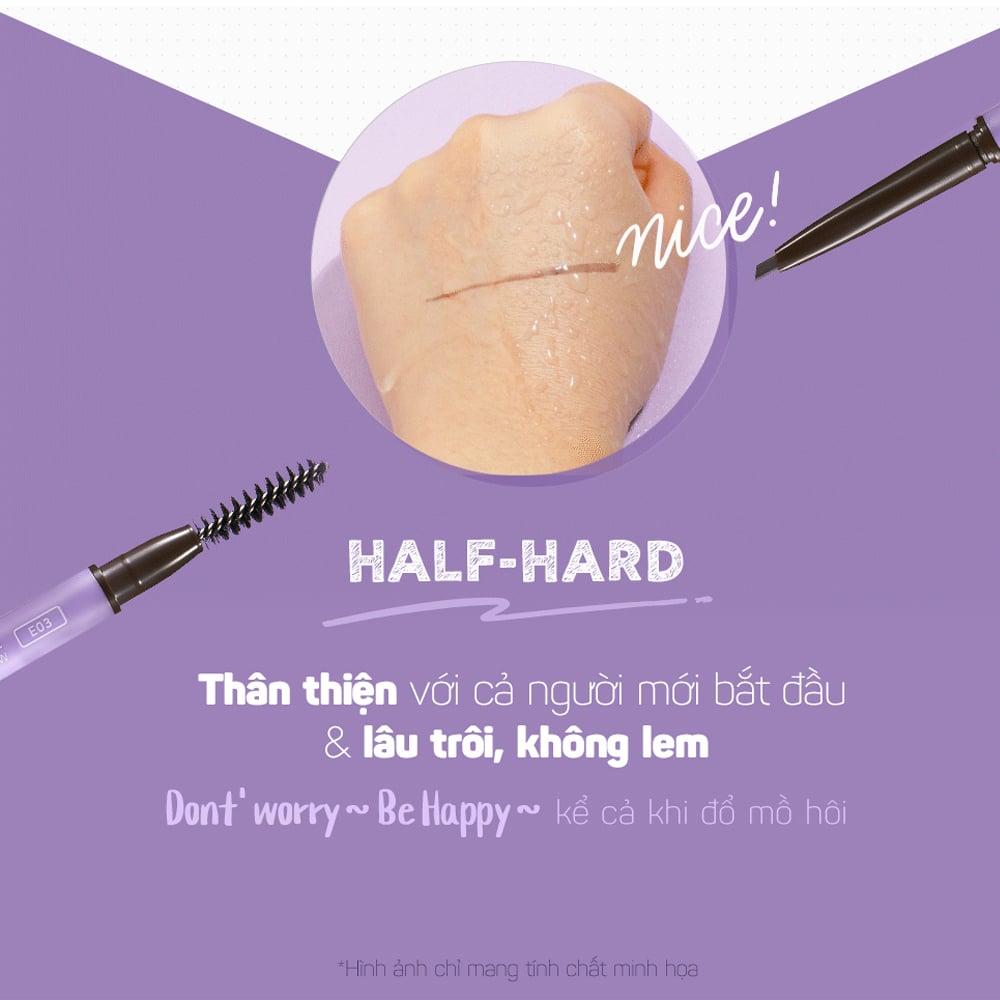 Chì Kẻ Mày BLACK ROUGE HALF-HARD DRAWING MASTER EYEBROW