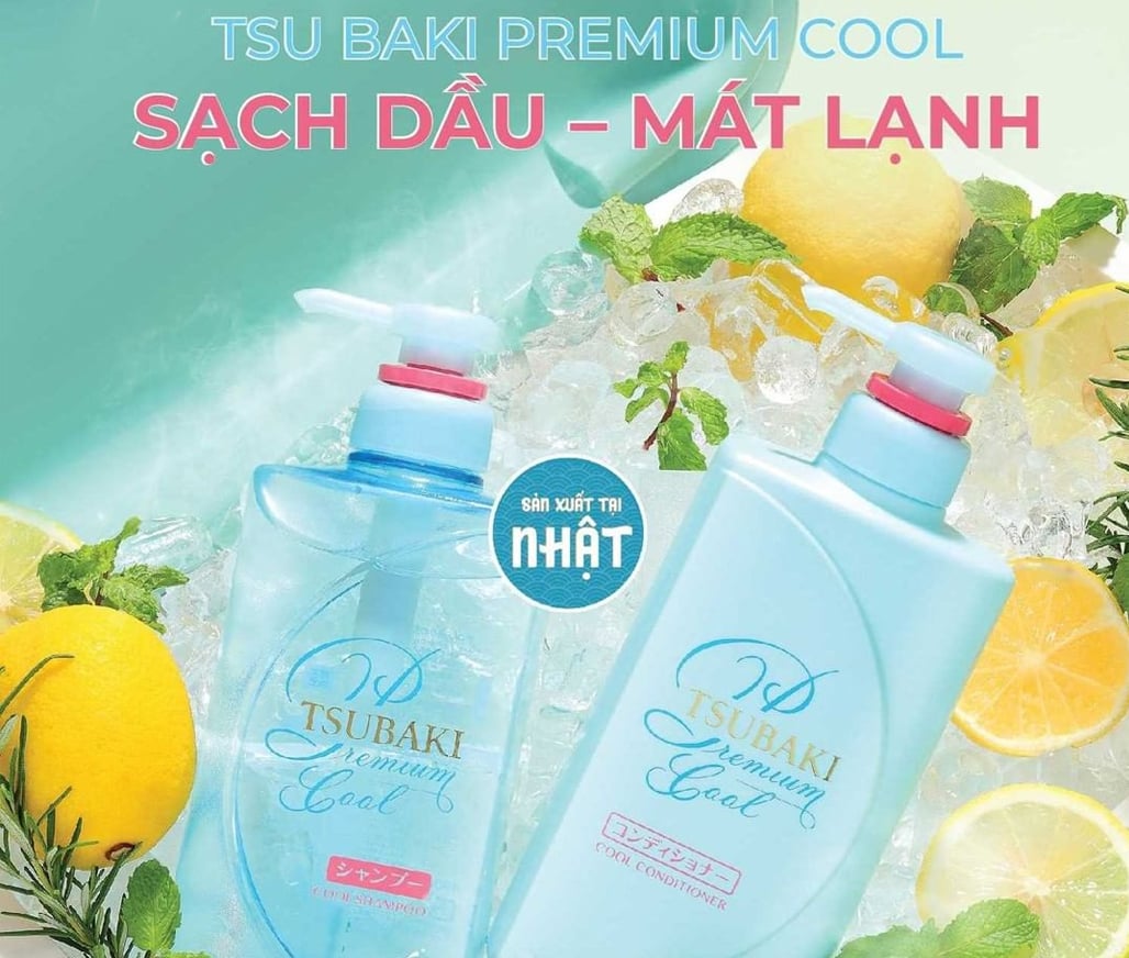 Dầu gội bạc hà đuối rét mướt Tsubaki Premium Cool