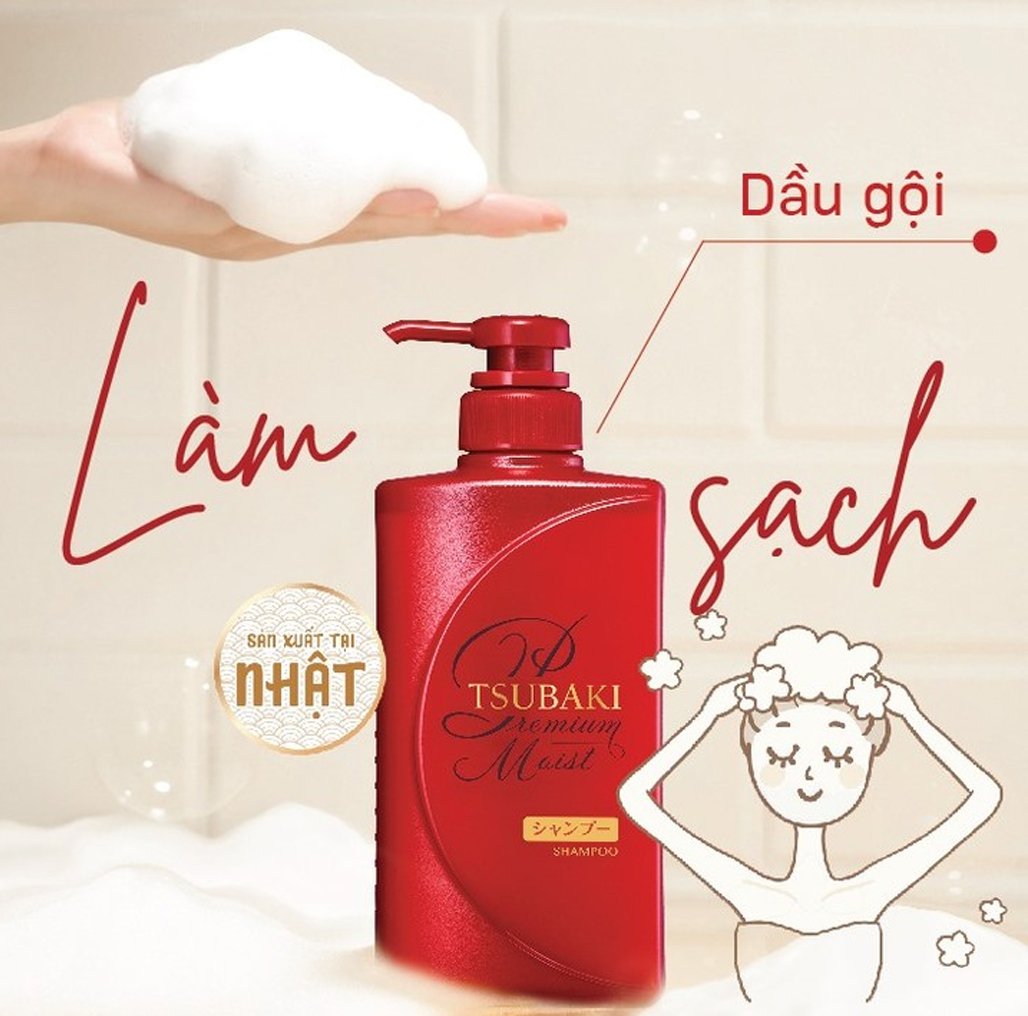 Dầu gội Tsubaki Premium Moist Shampoo