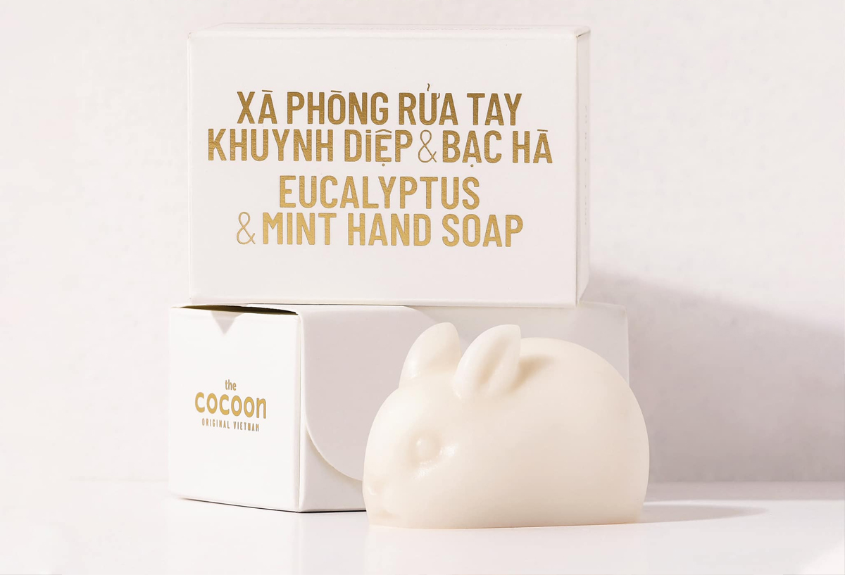 Xà Phòng Rửa Tay Khuynh Diệp Và Bạc Hà Hình Chú Thỏ COCOON EUCALYPTUS & MINT HAND SOAP 45g