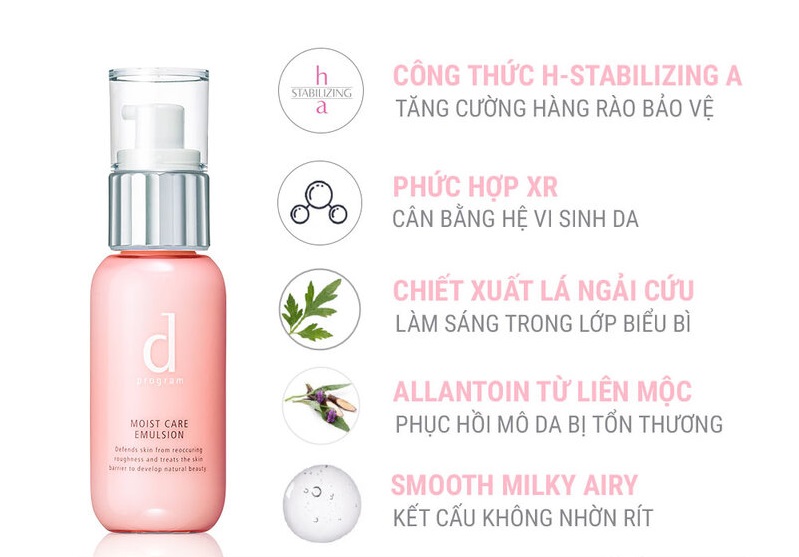 Sữa Dưỡng Cho Da Khô Nhạy Cảm DPROGRAM MOIST CARE EMULSION 100ml