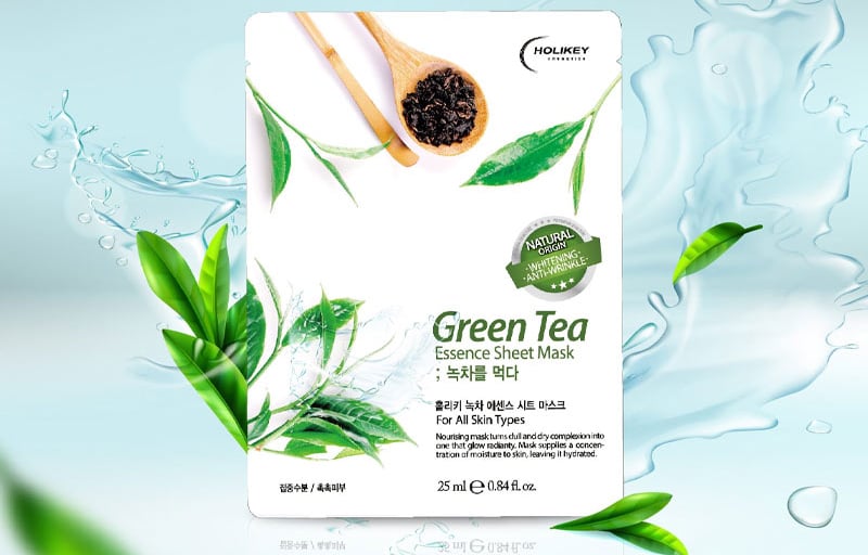 Mặt Nạ Tinh chất trà xành Holikey Green Tea Essence Sheet Mask