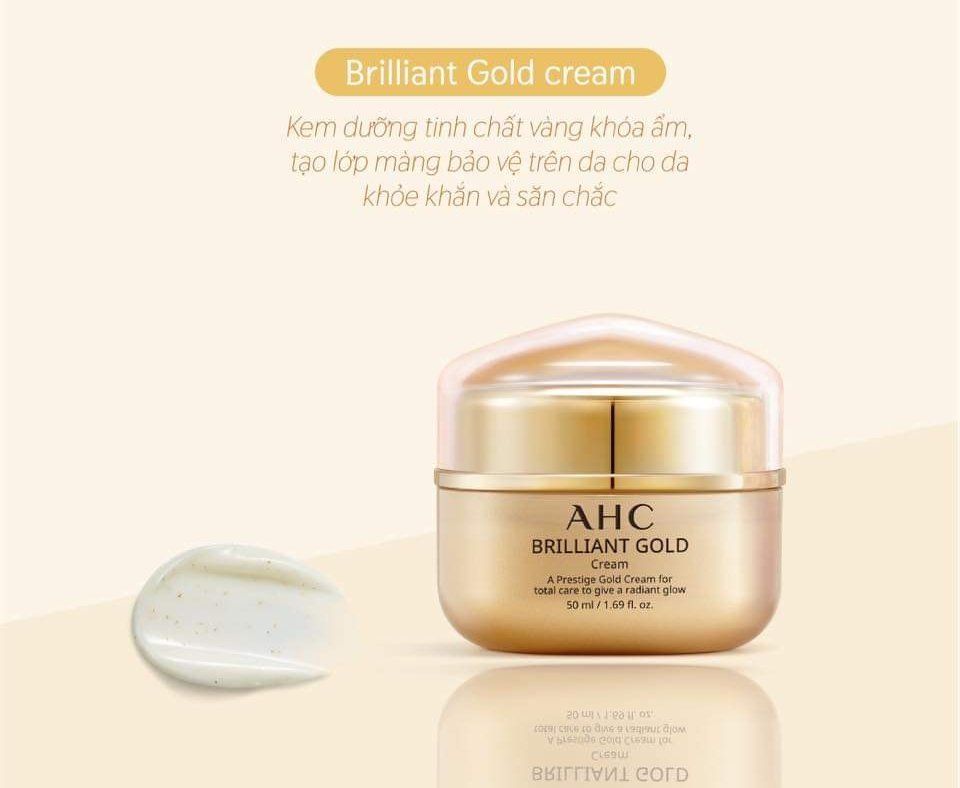 kem dưỡng chống lão hóa da chuyên sâu AHC Brilliant Gold Cream Beauty Box