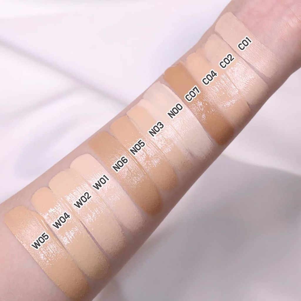 Swatch kem nền A'Pieu Personal tone Foundation Beauty Box