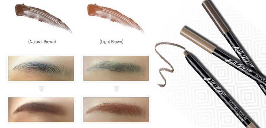 bảng màu Gel kẻ mày Clio Kill Brow Tattoo-Lasting Gel Pencil