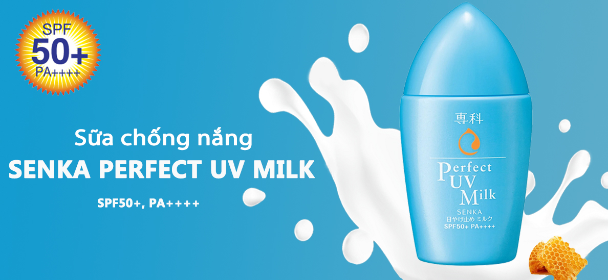 Sữa Chống Nắng Lâu Trôi SENKA PERFECT UV MILK SPF50+ PA++++ 40ML
