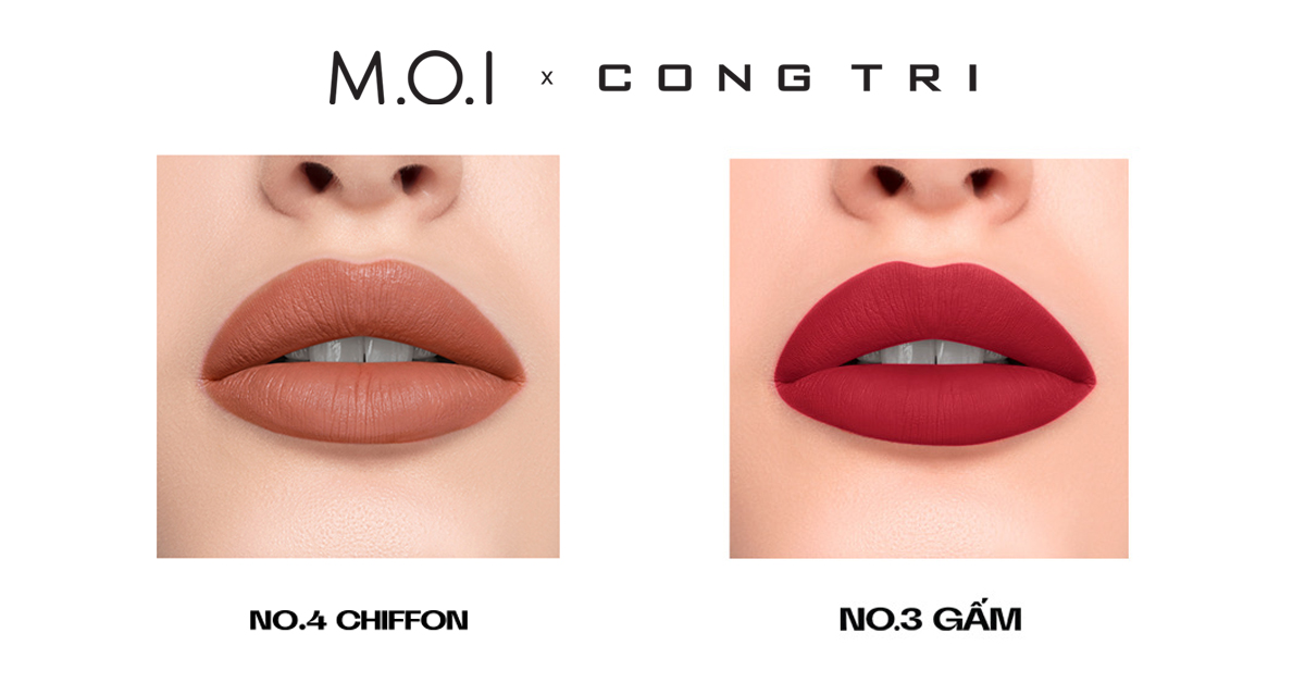 M.O.I x CONGTRI matte lipstick Collection