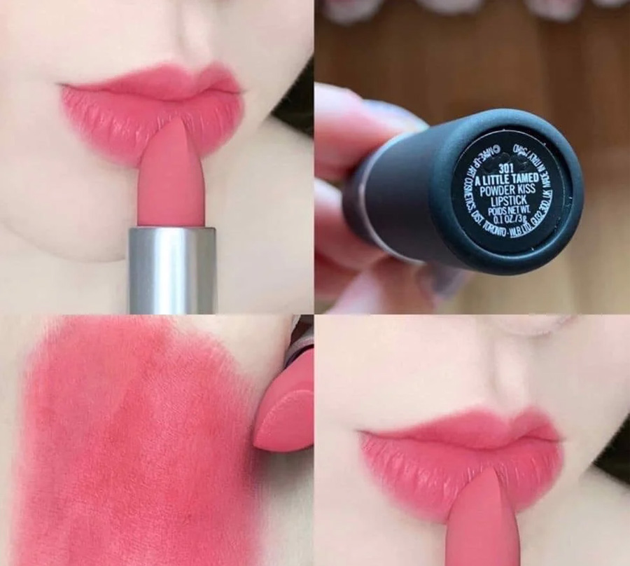 Son MAC Powder Kiss Lipstick Màu 301 A Little Tamed