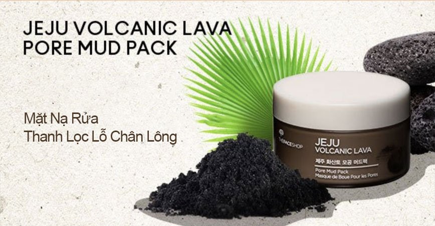 Mặt nạ đất sét Thefaceshop Jeju Volcanic Lava Pore Mud Pack